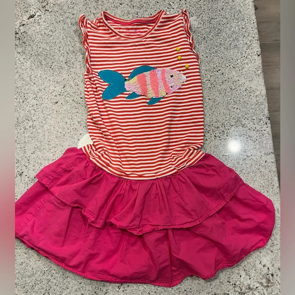 Mini Boden Fish Dress Size 9-10 - Picture 1 of 6